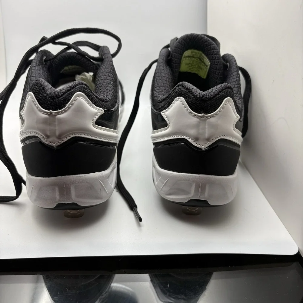 Under Armour Womens Fastpitch Spikes Spine Glyde ST Cleats Black White 8 1264179